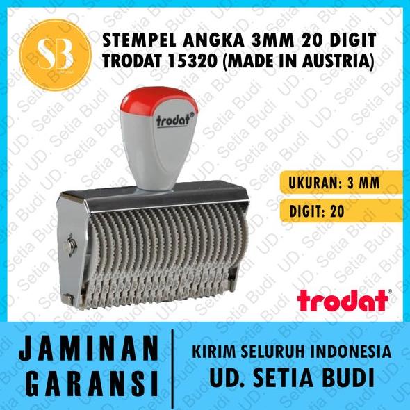 

Terlaris Stempel Angka 3mm 20 Digit Trodat 15320 Made in Austria Termurah