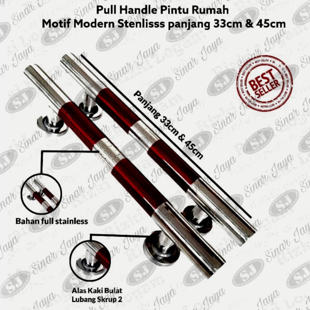 handle pintu murah gagang tarikan pintu stainless panjang 33cm 45cn pegangan pintu kuputarung minimalis