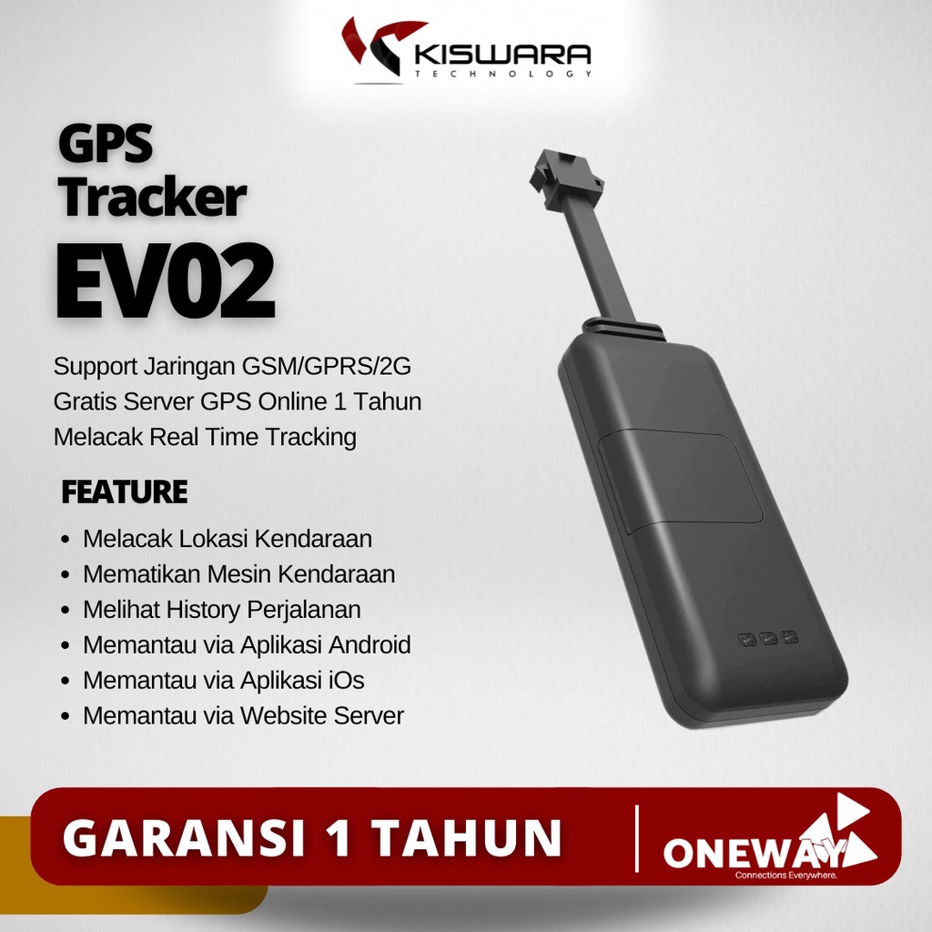 OneWay GPS Tracker OW EV02 [2G] FREE SERVER 1TAHUN