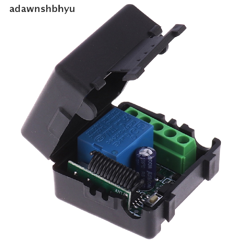 Adawnshbhyu 1CH Channel Wireless RF Remote Control Receiver Relay Switch DIY Modul 433MHz ID