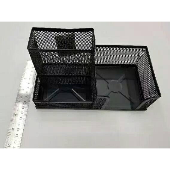 

(C5)5✪) MEMO HOLDER PANJANG 3 Sekat Desk set Organizer Tempat Pensil Meja Pen kekinian