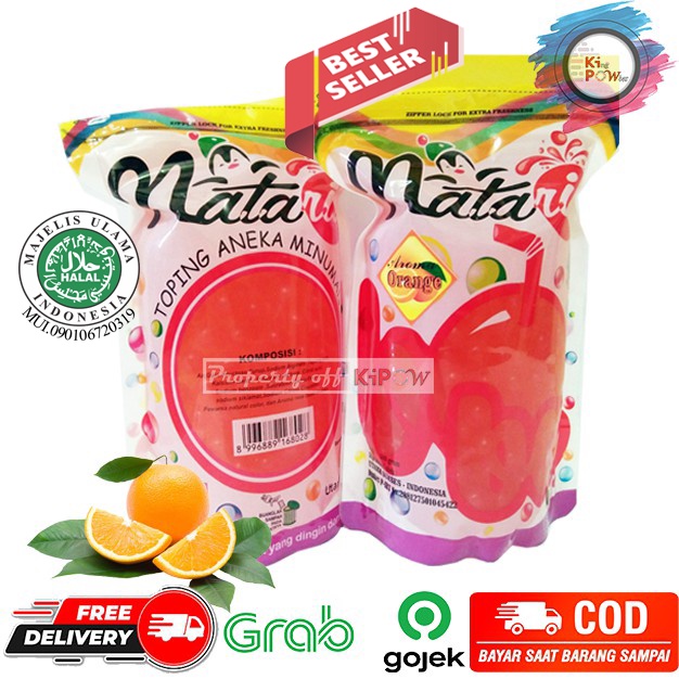 

BOBA!! Popping Boba ORANGE 500gr/Boba Pearl | Supplier Popping Boba -