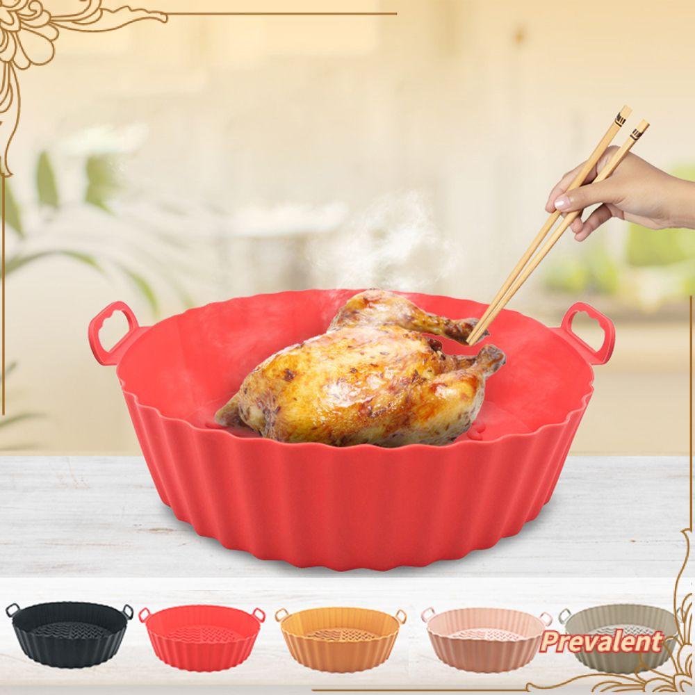 Preva 7.5 Inch Silikon Panci Grill Pot Tray Reusable Pizza Plate AirFryer Aksesoris Baking Basket