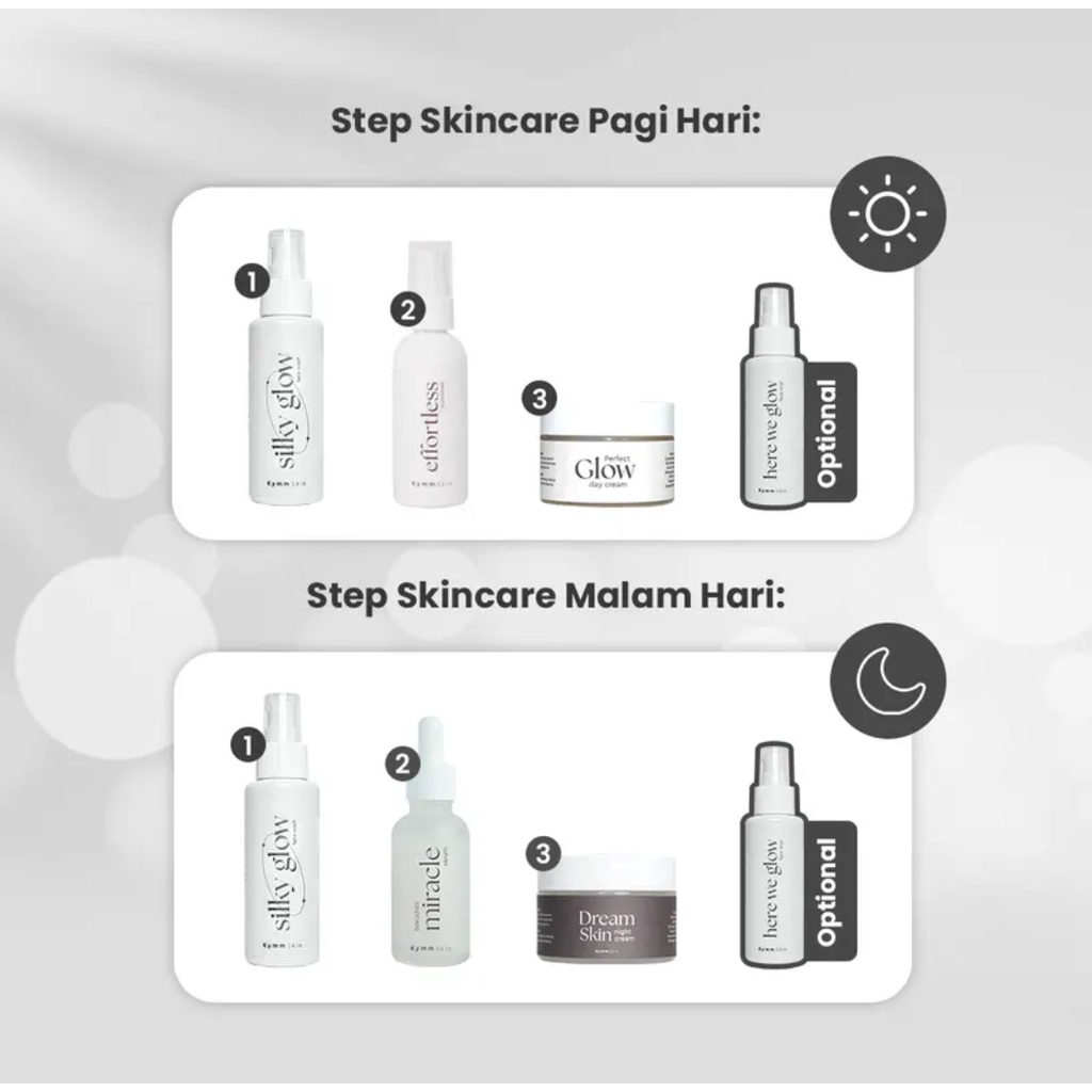 READY! PAKET SKIN CARE KYMM SKIN EFFORTLESS SUNSCREEN SPF 50 BY KYMMSKIN DAY NIGHT CREAM FACIAL WASH BAKUCHIOL SERUM PAKET SKINCARE KYMMSKIN PERFECTWHITETONE UP SUNSCREEN PENCERAH PEMUTIH KULIT BPOM TABIR SURYA EFEK TONE UP BY EFFORTLES SUNSCREEN