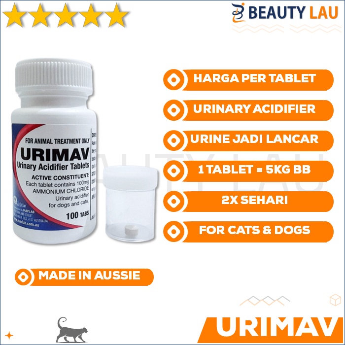 OBAT SUSAH KENCING URIMAV OBAT URINARY RADANG KEMIH KUCING ANJING OBAT SALURAN KENCING BATU PER TABLET