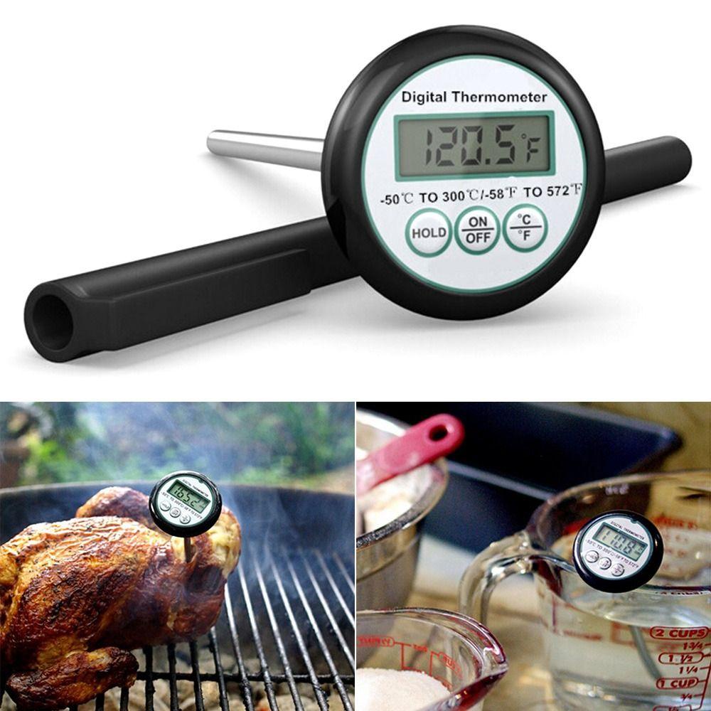 Solighter Digital Food Thermometer Masak BBQ Alat Pengukur Pengukur Suhu Panas Indikator