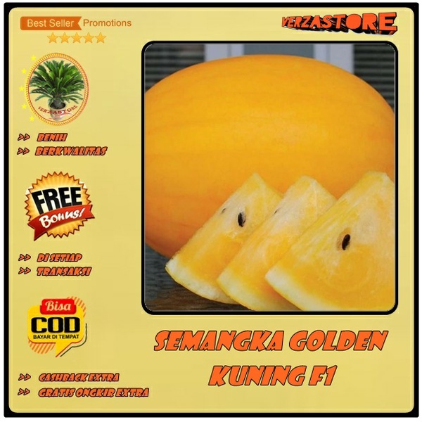 5 Benih Semangka Golden Kuning F1 Hibrida Inden Bibit Tanaman Buah Semangka Inul Premium Unggul