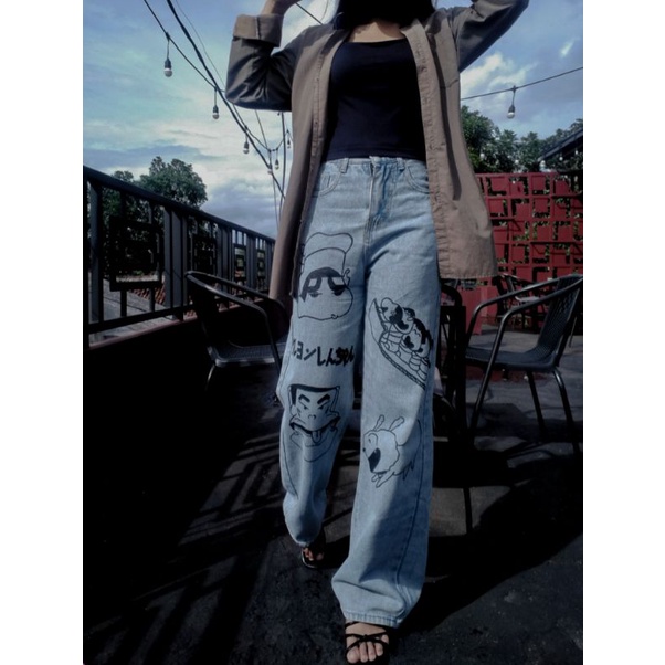 FAITMAIN JEANS SHINCHAN HANDMADE JEANS PAINTING
