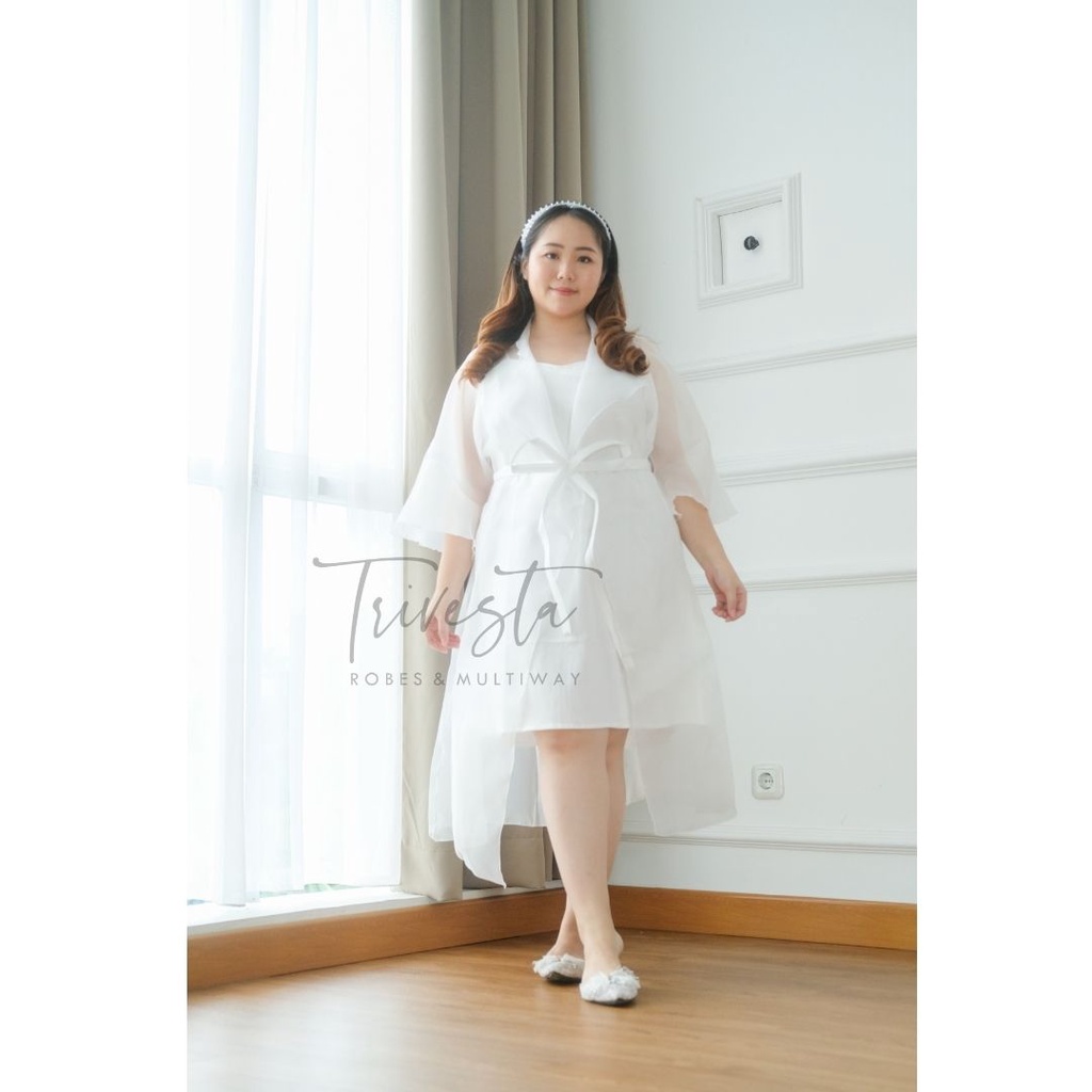 [BIG SIZE] Alma Robe - FAE Collection- Kimono Organza Pengantin Bride Robe Wedding Robe Pita