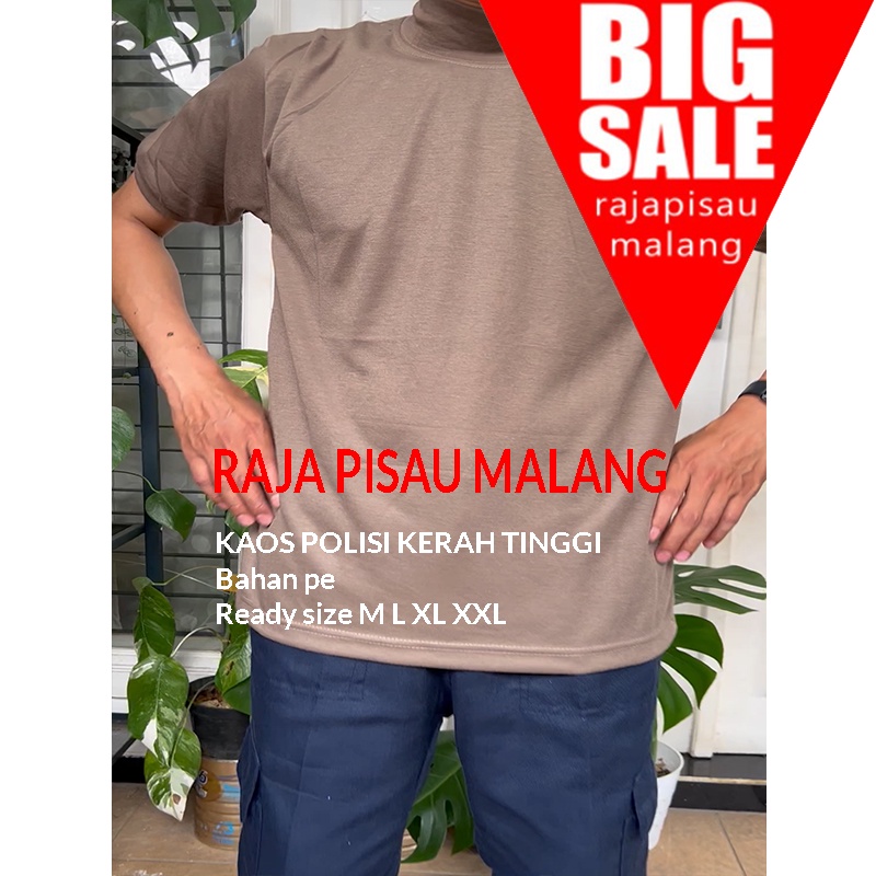 Kaos Turtleneck Polisi - Kaos Kerah Tinggi Polisi - Kaos Polisi Abu Kerah Tinggi