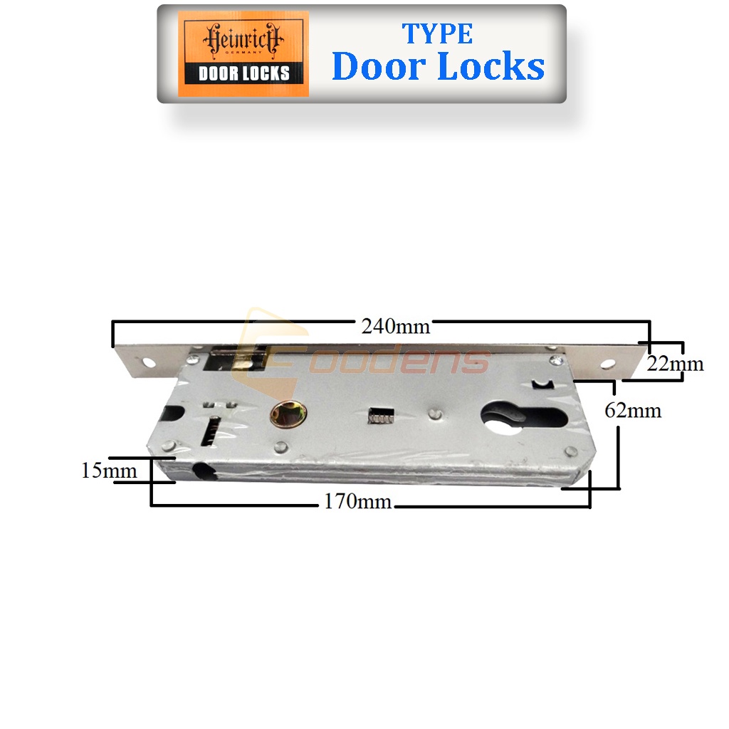 Heinrich Type Lexus Kunci Pintu Set Handle Pintu