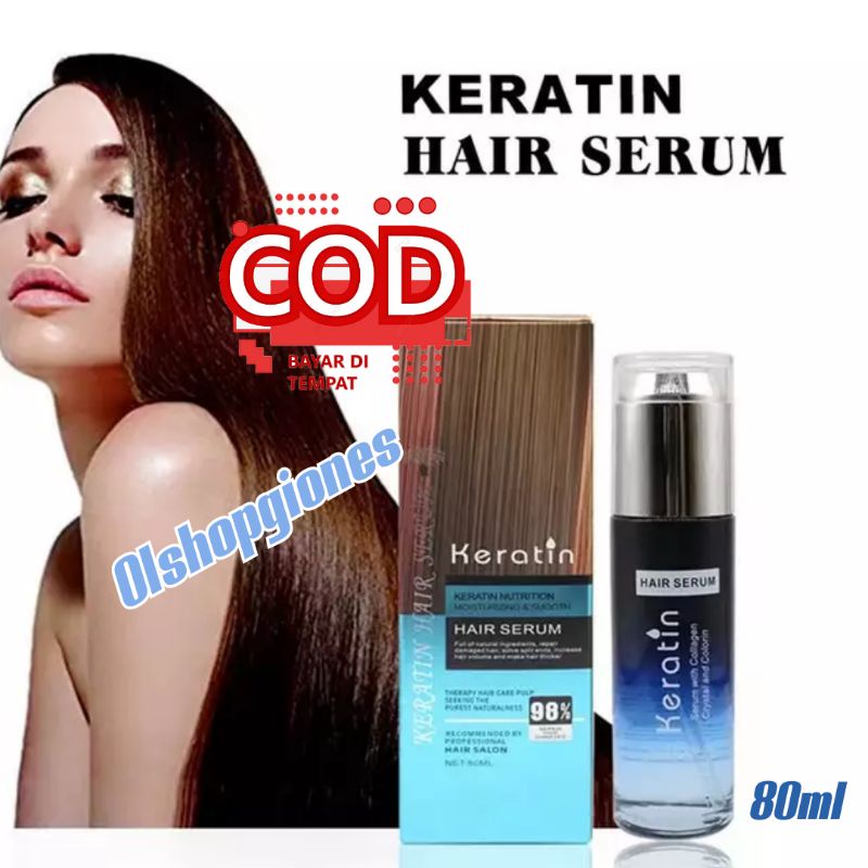 Keratin Hair Serum 80ml | Perawatan Rambut Rusak | Vitamin Treatment biolage opti smooth