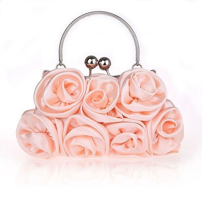 Tas pengantin sutra bunga, tas pengiring pengantin pernikahan, tas gaun, tas wanita imut