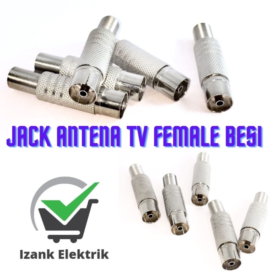 "Jack antena tv besi untuk colokan kabel antena TV Jack/Colokan Antena TV female/Cewek Jack Antena T