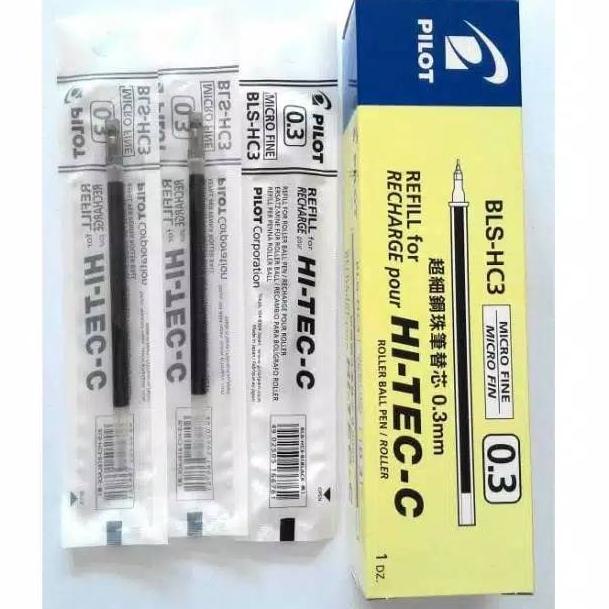 

(V7)1☛) refill Hitec pilot 0.3 0.4 0.25 mm pen makna hitam dan biru refill hi tech pilot satuan isi ulang hi tech berkualitas