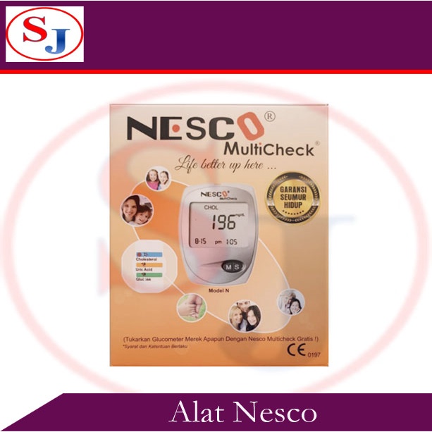 Alat Nesco Multicheck 3in 1 GCU tes Gula Darah, Kolesterol &amp; asam urat