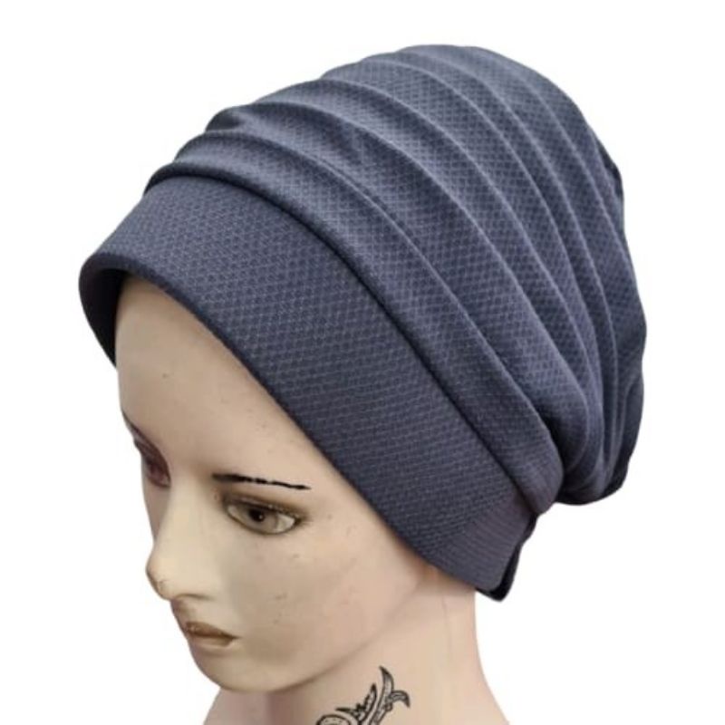 Zaja - Topi Turban Model Ciput Bahan Kaos Waffle Mewah Ciput Instan Gampang Di Pakai Dan Sangat Nyaman Di Kepala