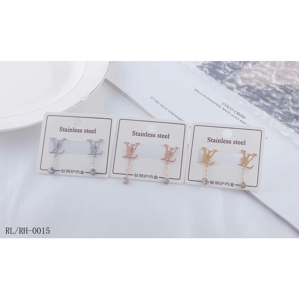 Anting Titanium Permata Perhiasan Wanita 0015