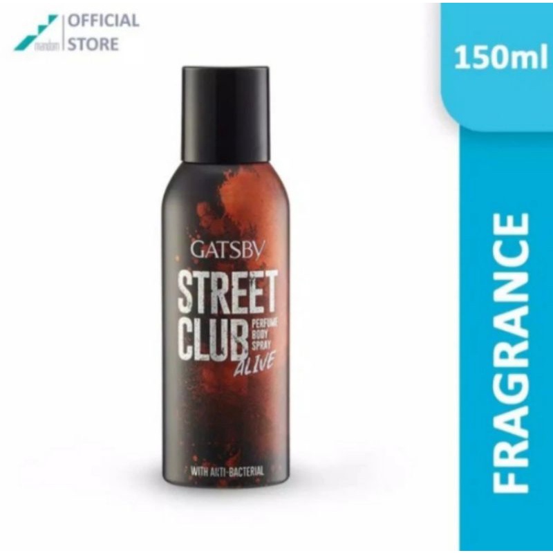 Gatsby Street Club ALIVE Parfum Body Spray 150 mL.