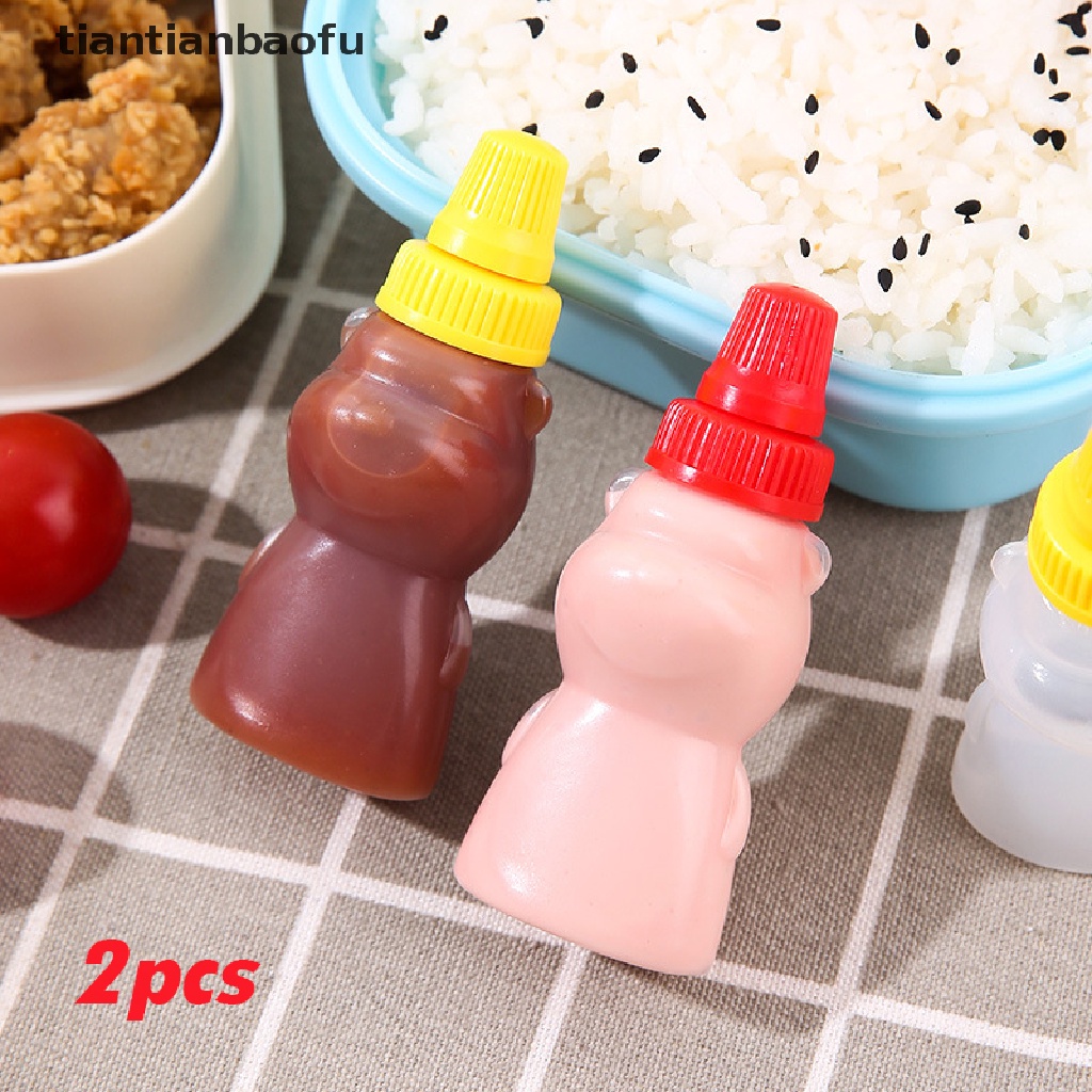 2 Pcs Botol Dispenser Bumbu Salad Dressing Kecap Mini Model Remas