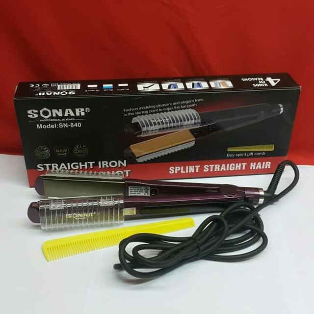 Alat Catokan Catok Rambut SONAR SN 840 Pelurus dan Blow Curly Rambut 2 in 1