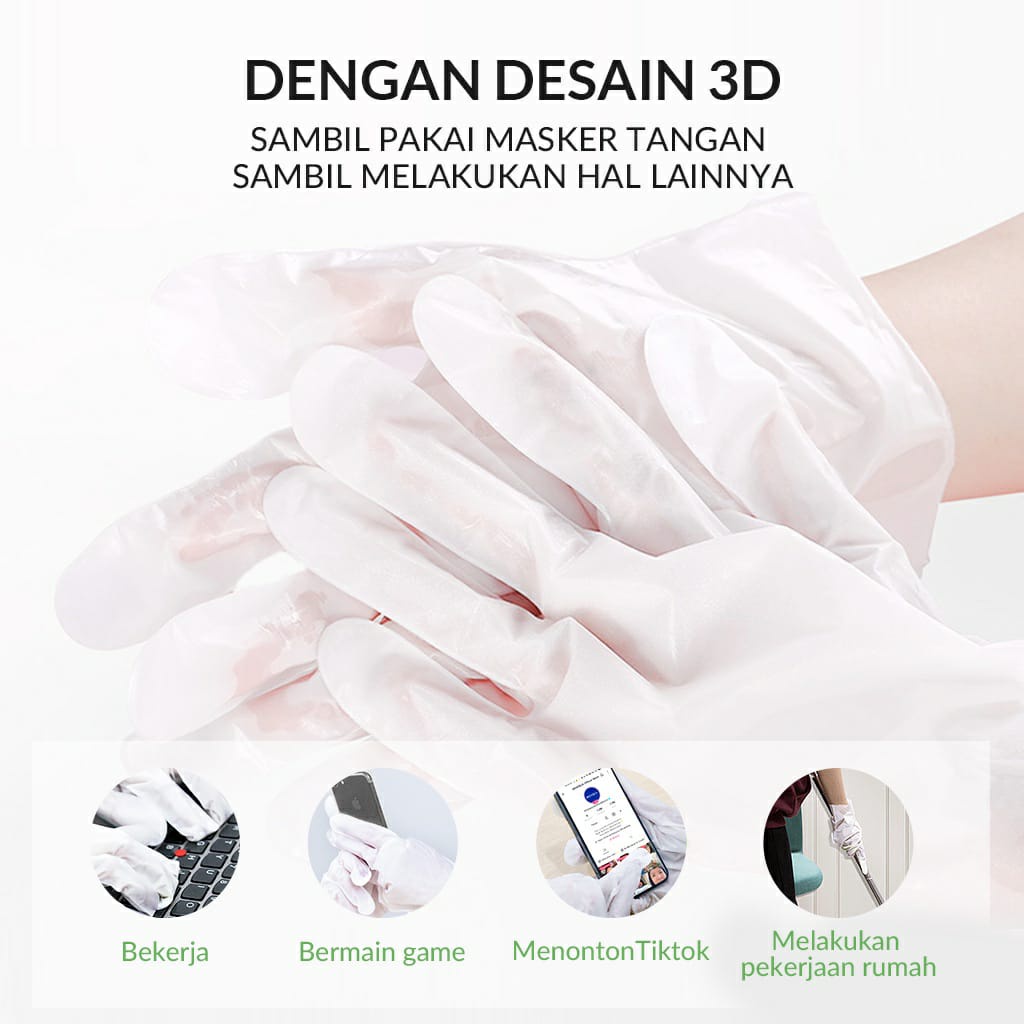 BIOAQUA Niacinamide Brightening Moisturizing Hand Mask 35g Masker Tangan Untuk Memutihkan