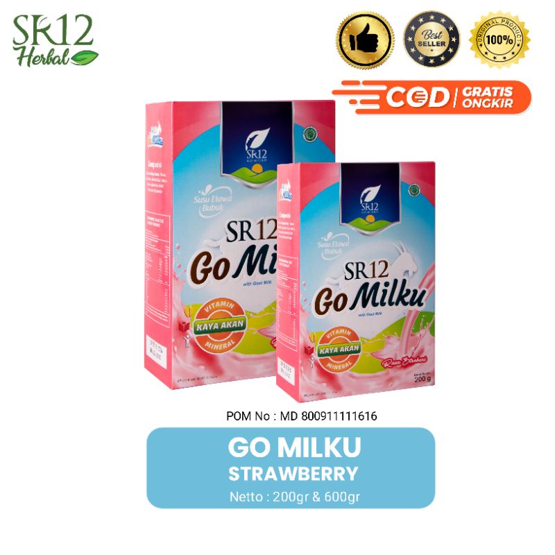

SR12- GOMILKU STRAWBERRY 100% ORI/SUSU KAMBING BUBUK/SUSU UNTUK KESEHATAN TUBUH (SUSU BAYI SAMPAI LANSIA)