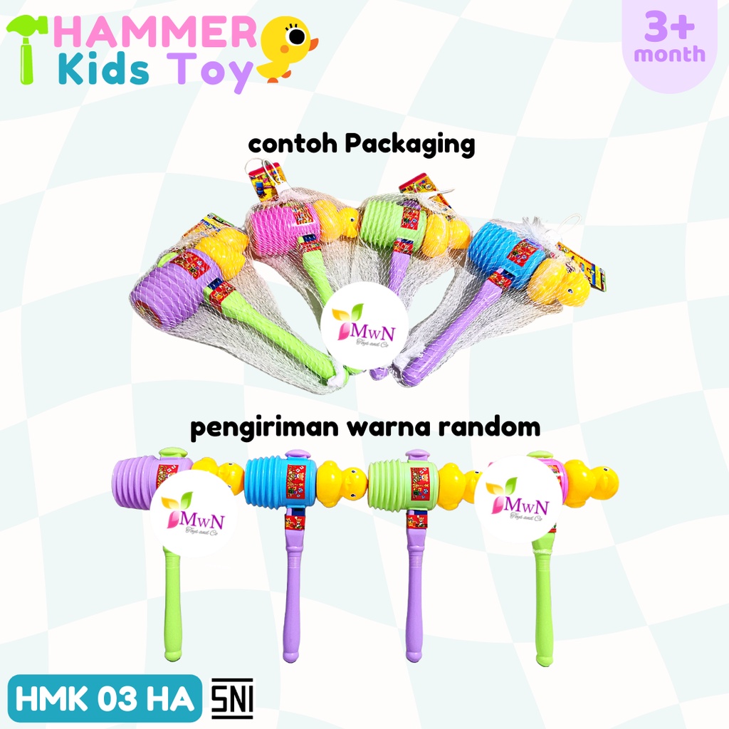 MWN Mainan Anak Palu Mukul Bunyi / Hammer Kids toys HMK03HA