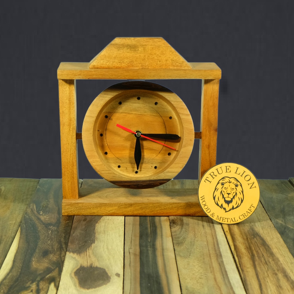 Jam Meja Kayu Unik / Jam Meja Aesthetic / Jam Duduk Meja Aesthetic