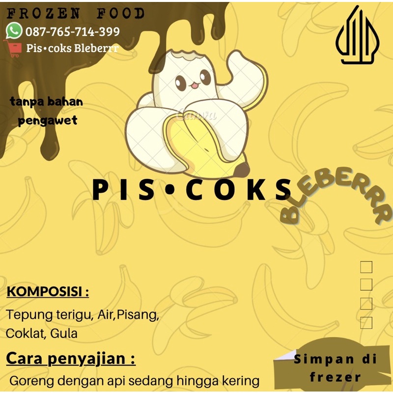 

Pisang coklat Bleberrr homemade MURAHHH