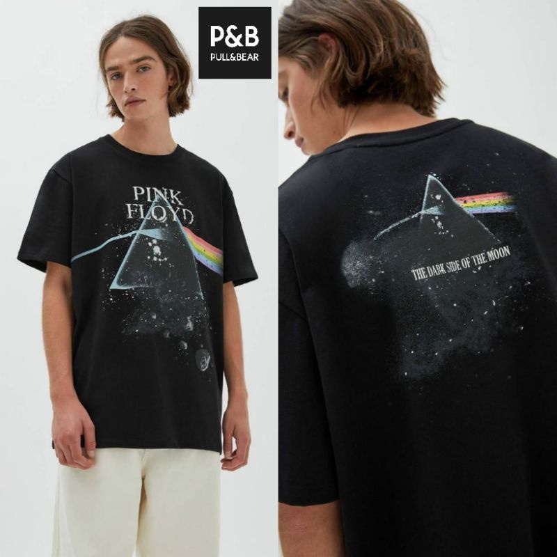 Kaos Baju Tshirt Band Official Original Import Collaboration Pull & Bear Pink Floyd Unisex