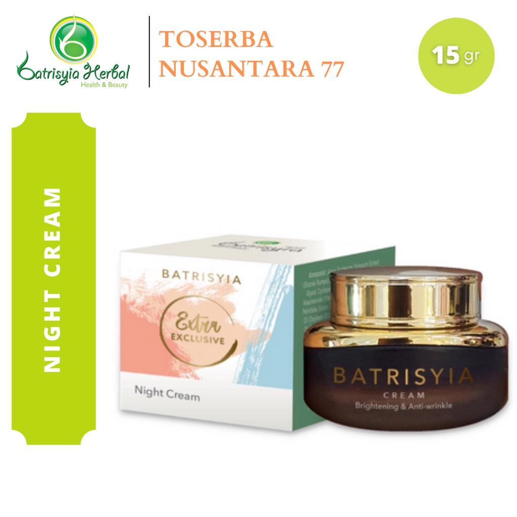 NIGHT Cream Extra Exclusive Batrisyia Herbal, Krim Malam Ekstra Eksklusif