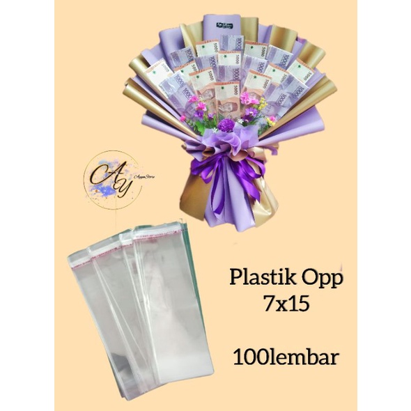 Plastik Opp 7x15 / Plastik Uang buket