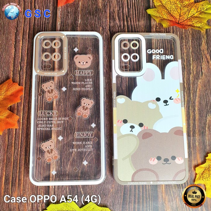 Softcase / Case Motif Bear / Beruang For OPPO A54 ( 4G )