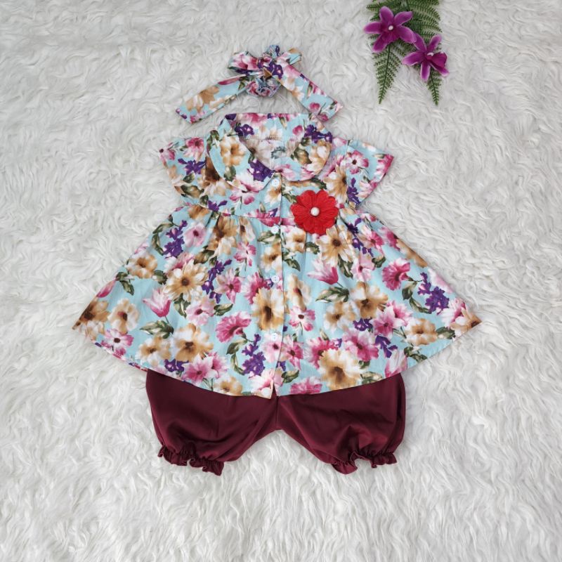 baju bayi perempuan stelan *Syakira*