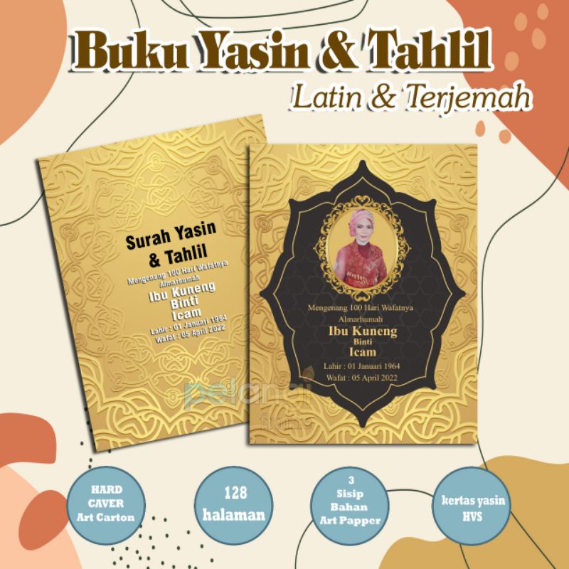

Buku yasin dan tahlil 128 Handcaver Custom