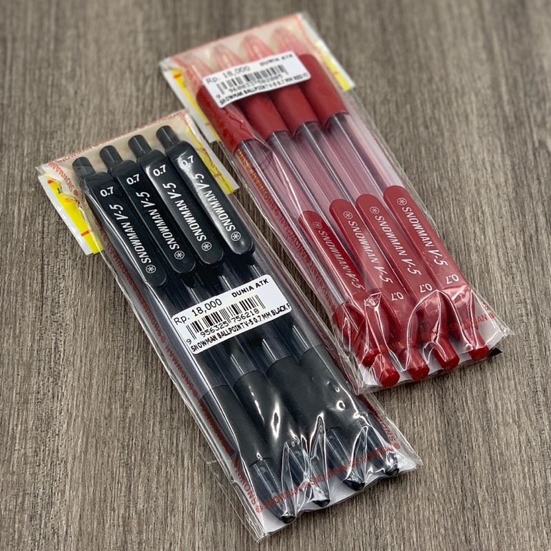 

Pulpen SNOWMAN V-5 isi 4pcs