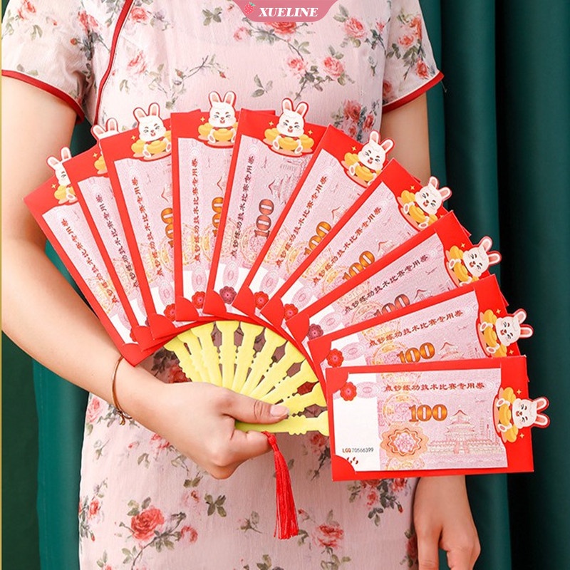 Folded red packet draw Pai lucky red packet 6card 10card red packet creative Lipat Kartun New Year red packet [ZXL]