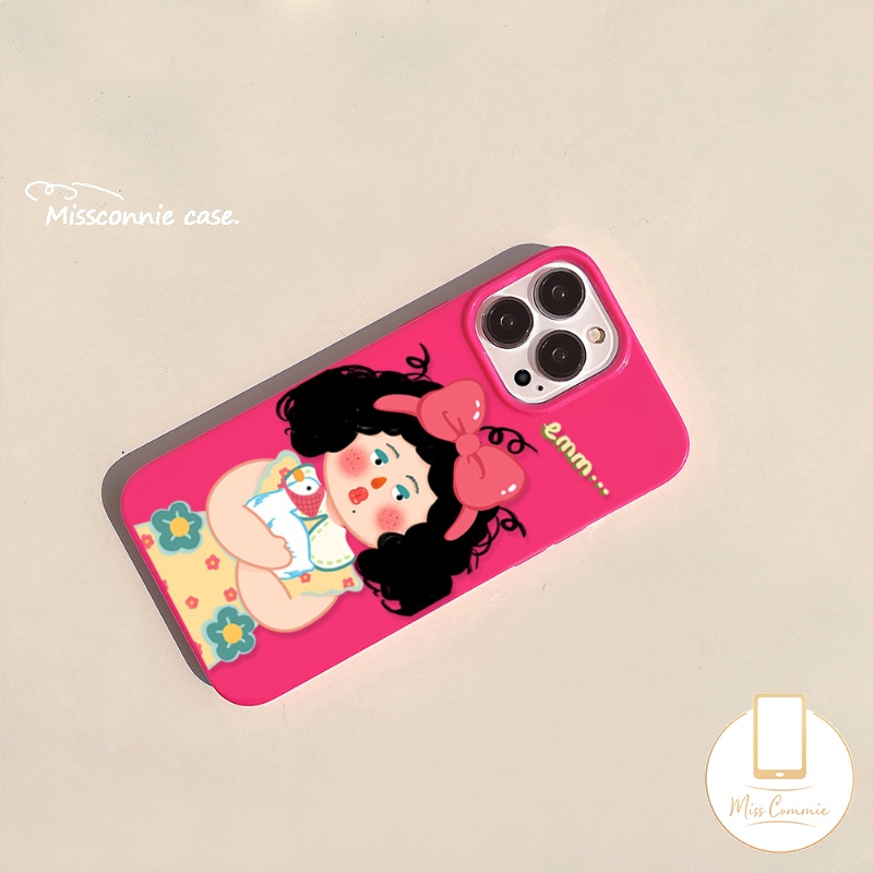 Case Kompatibel Untuk IPhone 7Plus 8Plus XR 11 13 12 14 Pro Max 7 8x XS Max Se2020Mawar Merah Lucu Imut Cewek Glossy Halus Lembut TPU Full Body Pelindung Penutup Belakang