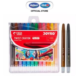 IDOLAKU Krayon Putar Mini Twist Crayon Joyko TWCR 12 Warna