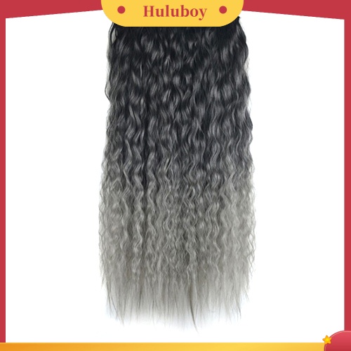 Rambut Extension Model Klip Panjang Keriting Gelombang Warna Gradasi Ukuran 60cm Untuk Wanita