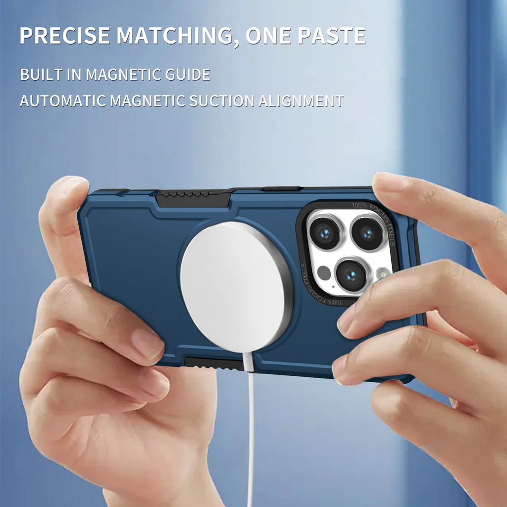 New !! Premium Dark Blue 360 ° drop proof Magnet shell for the new iPhone 14 13 12 11 Pro Max model, higher than the lens protective film 11 Pro Max advanced fashion matte shell