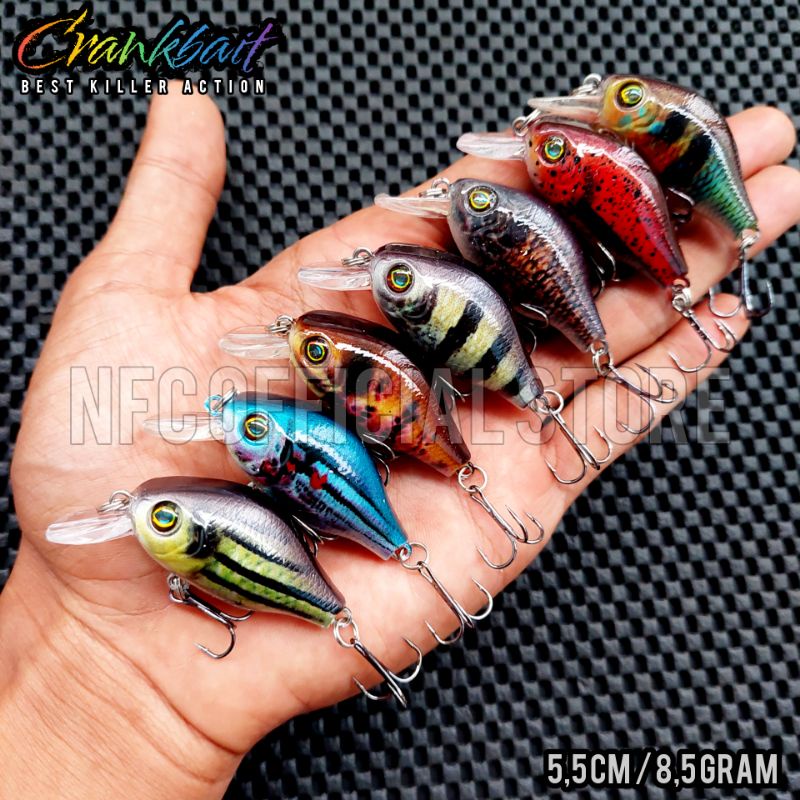 Crankbait 5,5 cm 8,5 gram Umpan casting kerapu Jaminan Action KILLER