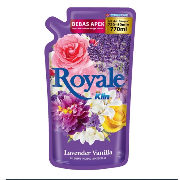 SoKlin Royale Pelembut Pakaian Sweet Floral/Sunny day/lavender720+50ML