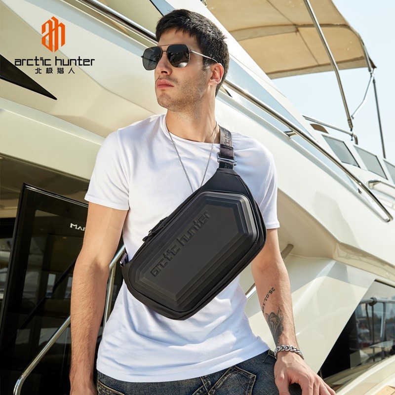Y00013 Tas Selempang Sling Bag Pria Cowok Hardcase Waterproof Y0013