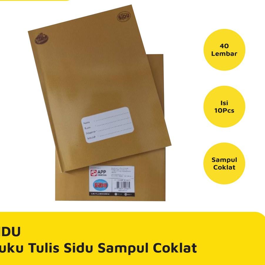 

✓ BUKU TULIS SIDU 40 LEMBAR SAMPUL COKLAT 10 PCS / PACK Baru