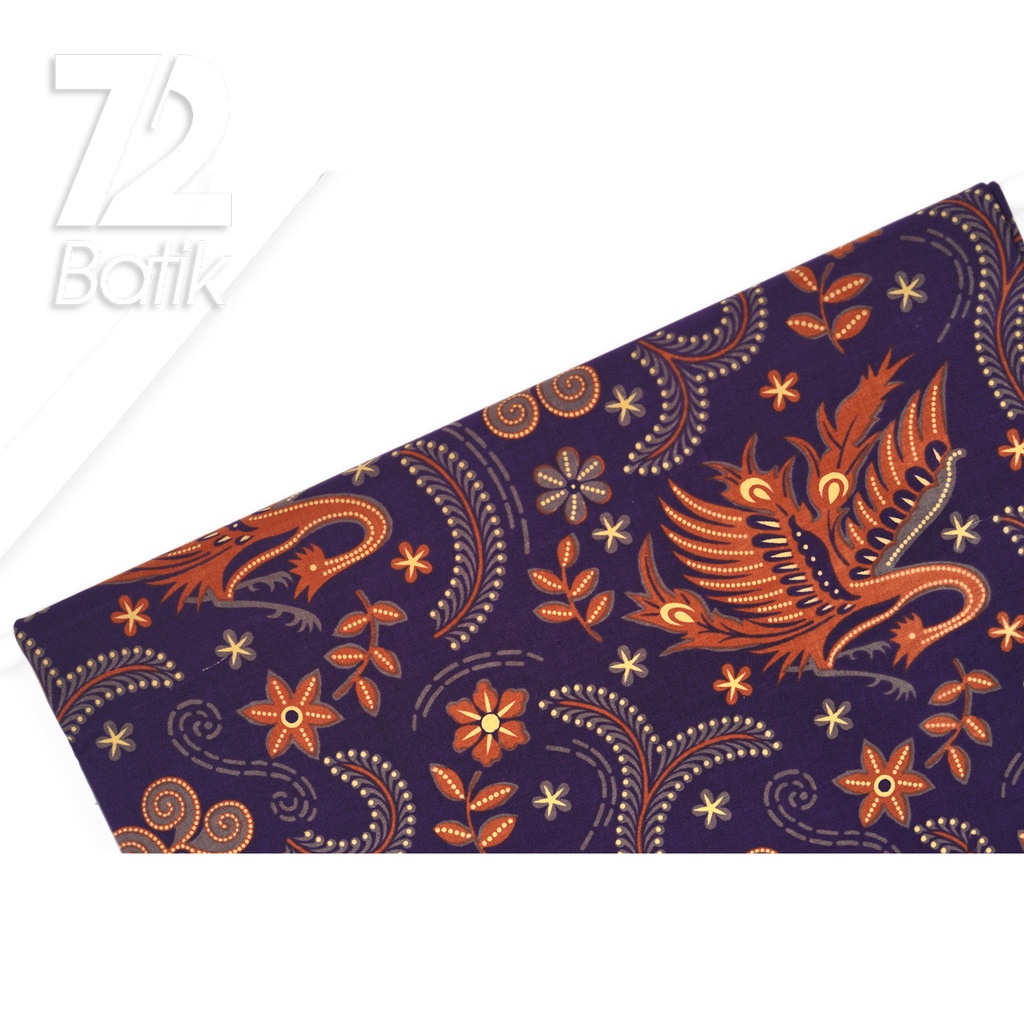 KAIN BATIK KATUN Premium Motif Angsa Warna Ungu 723033 Cap 72IL Jarik Jarit Samping Kebat Panjang Batik Katun Modern Premium Bahan Seragam Batik Pernikahan Kantor Keluarga Murah Kamen Jadi Batik Bali Lembaran