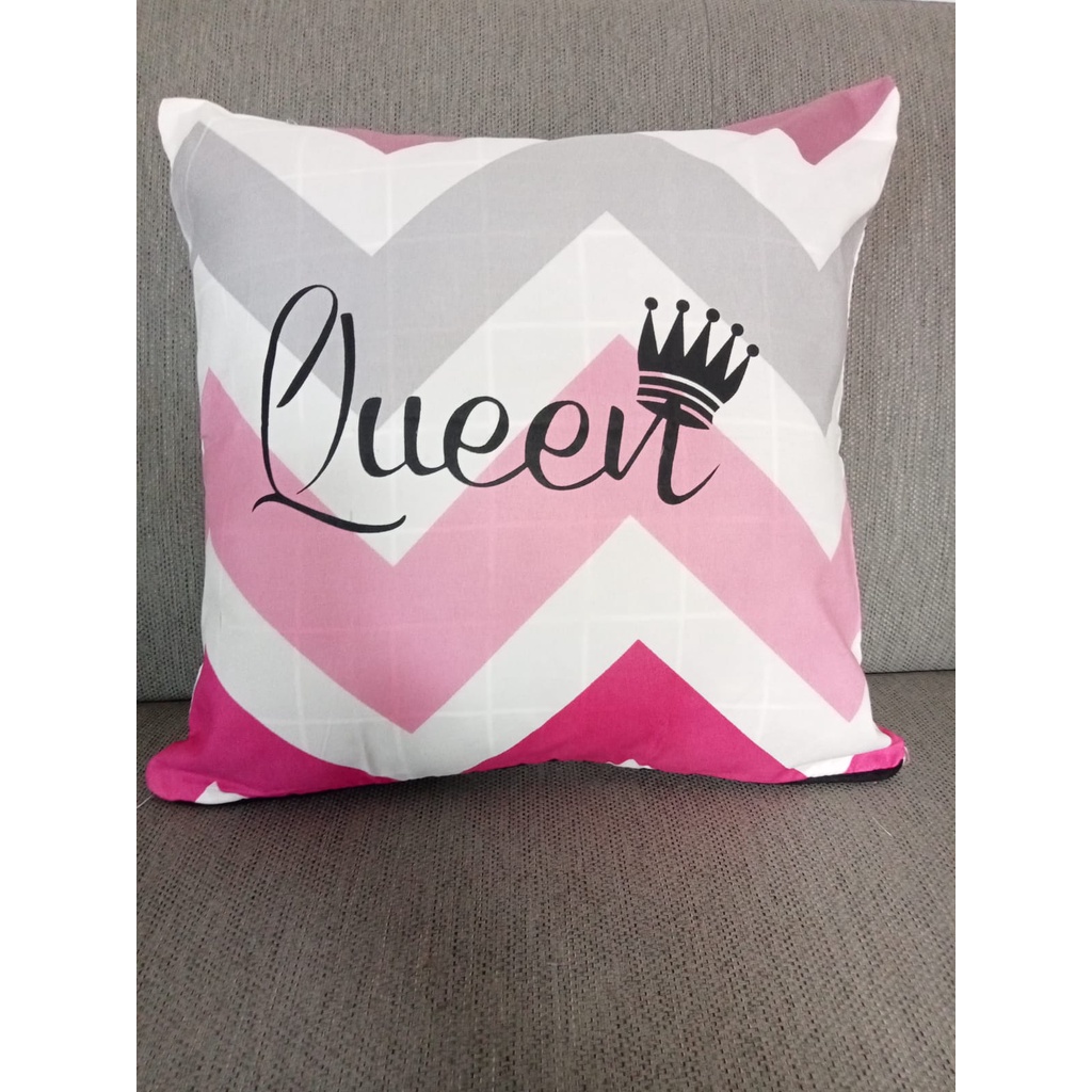 SARUNG BANTAL Sofa 40x40 home swet home,king,quen