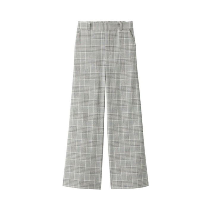 GU plaid wide leg pants