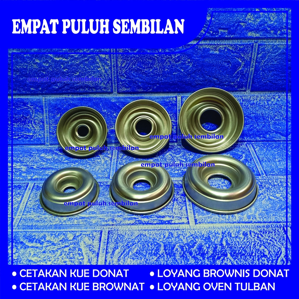 CETAKAN BROWNIES DONAT 1 LUSIN - CETAKAN DONAT CAIR - BROWNIES PANGGANG - LOYANG OVEN BULAT LUBANG
